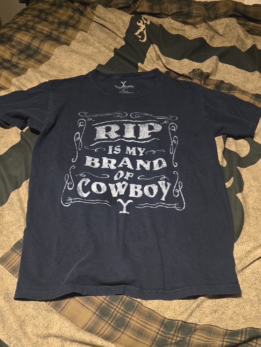 Rip Cowboy Graphic Tee - Black-  Buckle Like New Small